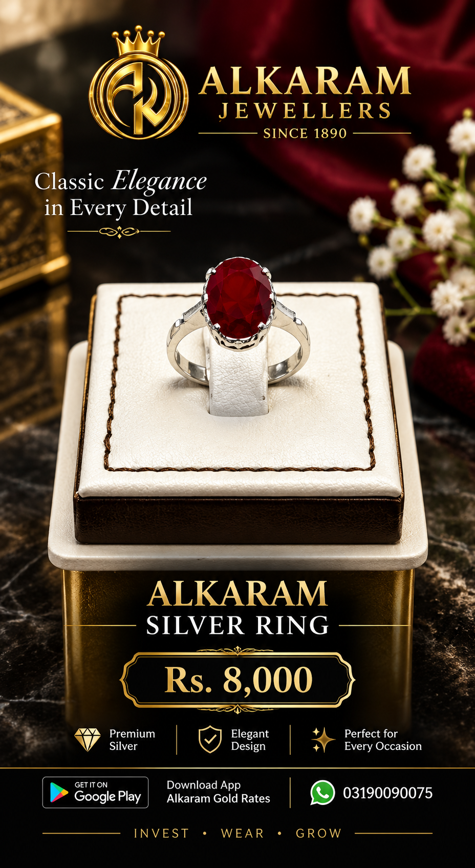 Alkaram Silver Ring 3